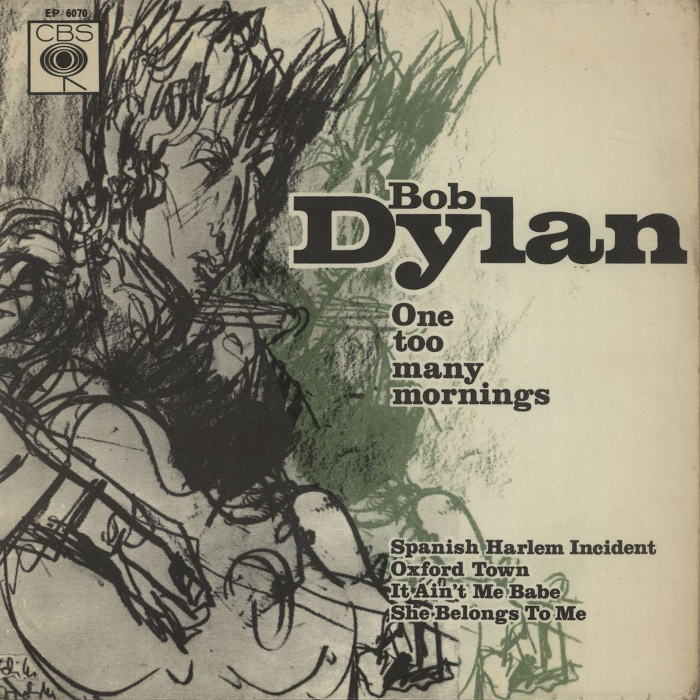 Bob Dylan One Too Many Mornings E.P. - EX UK 7" vinyl single (7 inch record / 45) EP6070