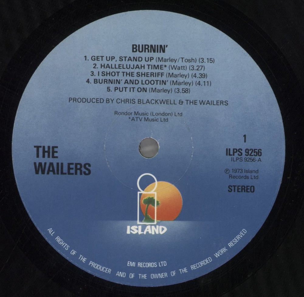 Bob Marley & The Wailers Burnin' - 3rd UK vinyl LP album (LP record) BMLLPBU674732