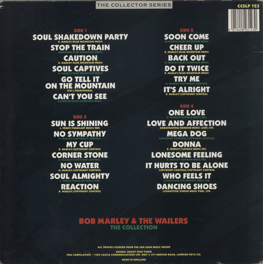 Bob Marley & The Wailers The Collection UK 2-LP vinyl record set (Double LP Album) 5013428031230