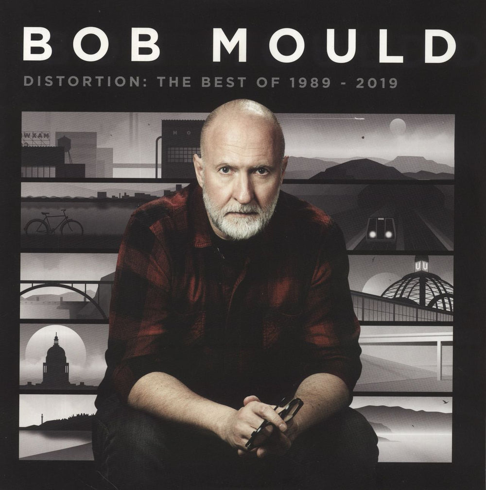 Bob Mould Distortion: The Best Of 1989 - 2019 - Clear Vinyl UK 2-LP vinyl record set (Double LP Album) DEMREC800X