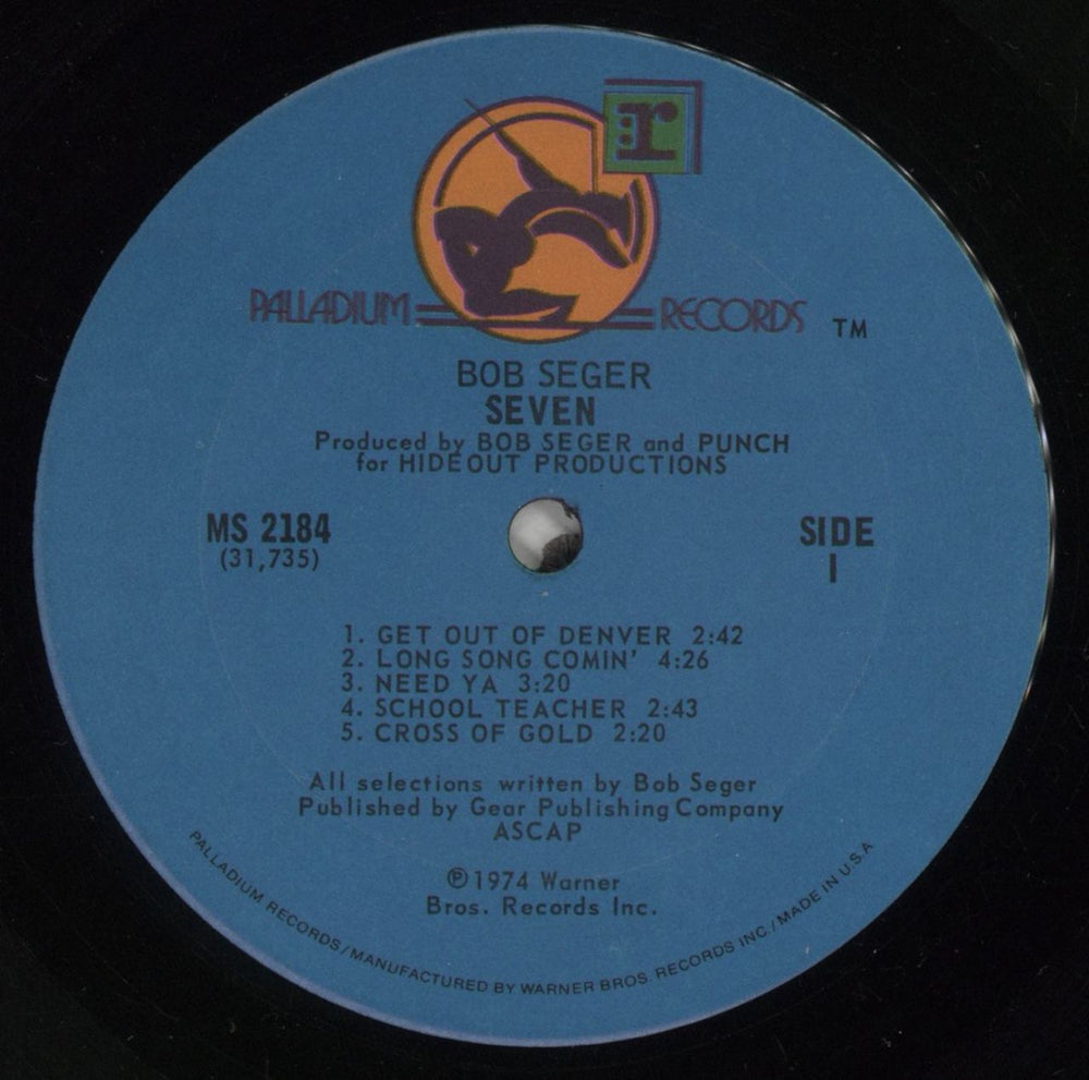 Bob Seger Seven UK vinyl LP album (LP record) SEGLPSE871950