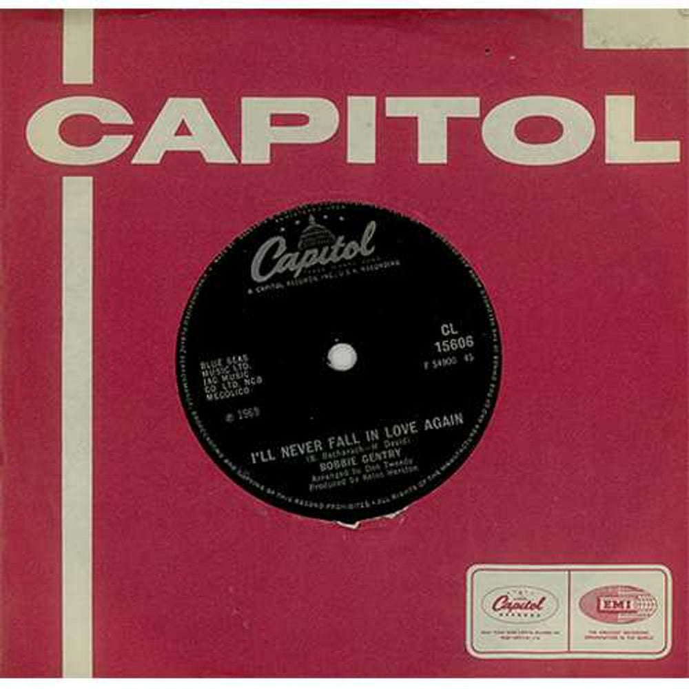 Bobbie Gentry I'll Never Fall In Love Again - Solid UK 7" vinyl single (7 inch record / 45) CL15606