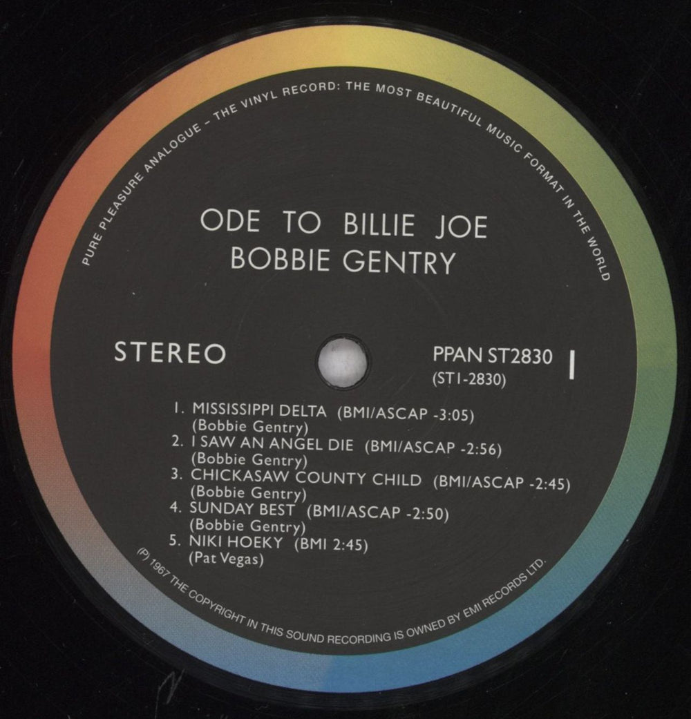 Bobbie Gentry Ode To Billy Joe - Remastered 180 Gram UK vinyl LP album (LP record) GNZLPOD846553