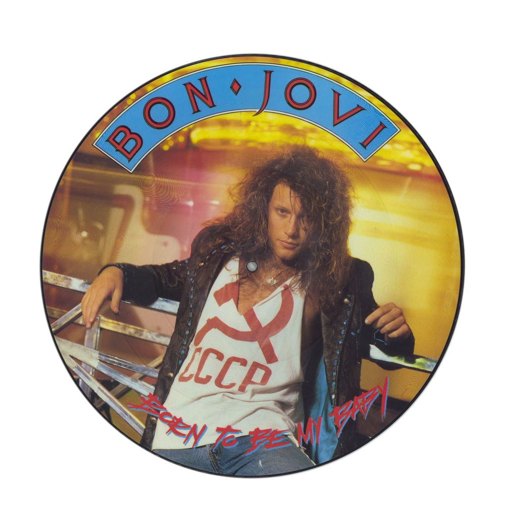Bon Jovi Born To Be My Baby UK 12" vinyl picture disc (12 inch picture record) JOVP412