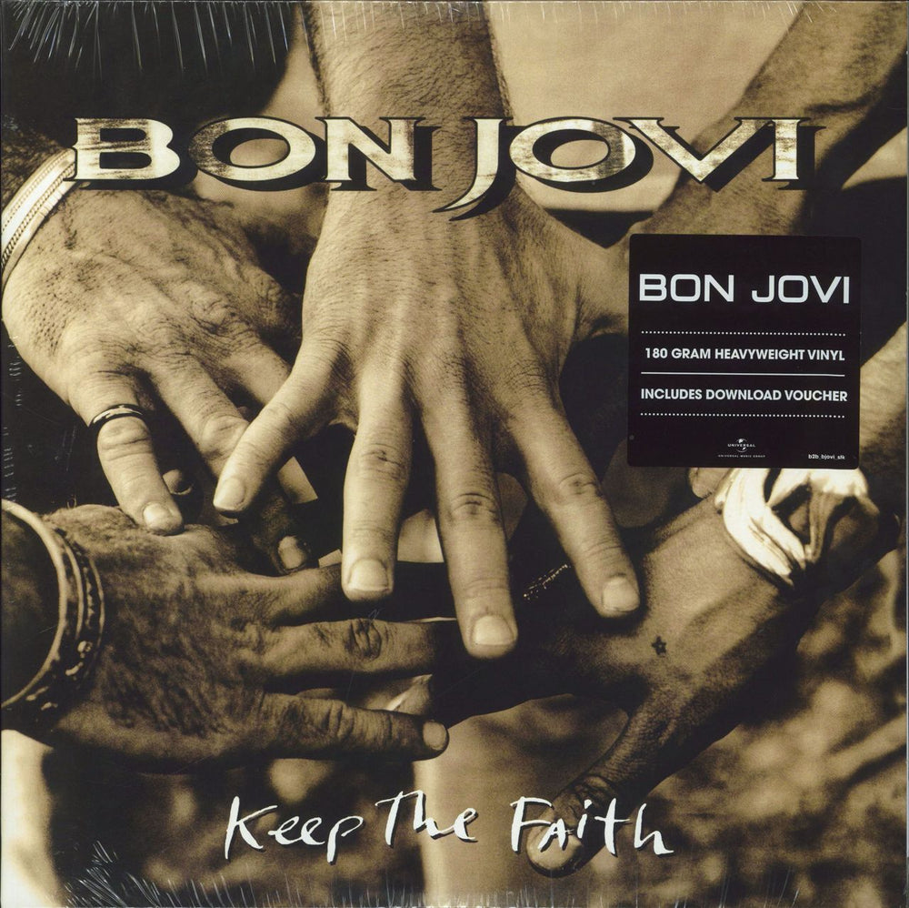 Bon Jovi Keep The Faith - 180 Gram Black Vinyl - Sealed UK 2-LP vinyl record set (Double LP Album) 514197-1