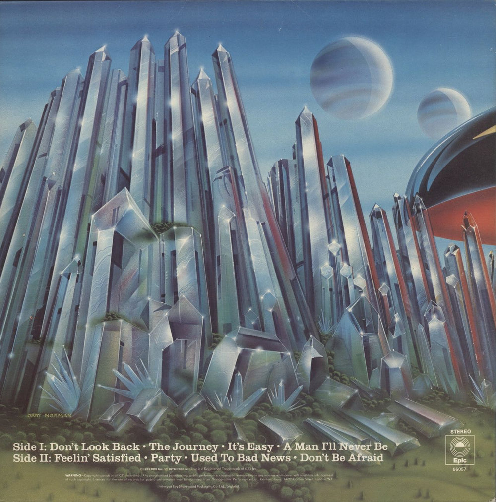 Boston Don't Look Back - Stickered UK vinyl LP album (LP record)