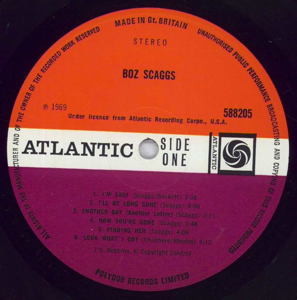 Boz Scaggs Boz Scaggs - 1st UK vinyl LP album (LP record) BOZLPBO837126