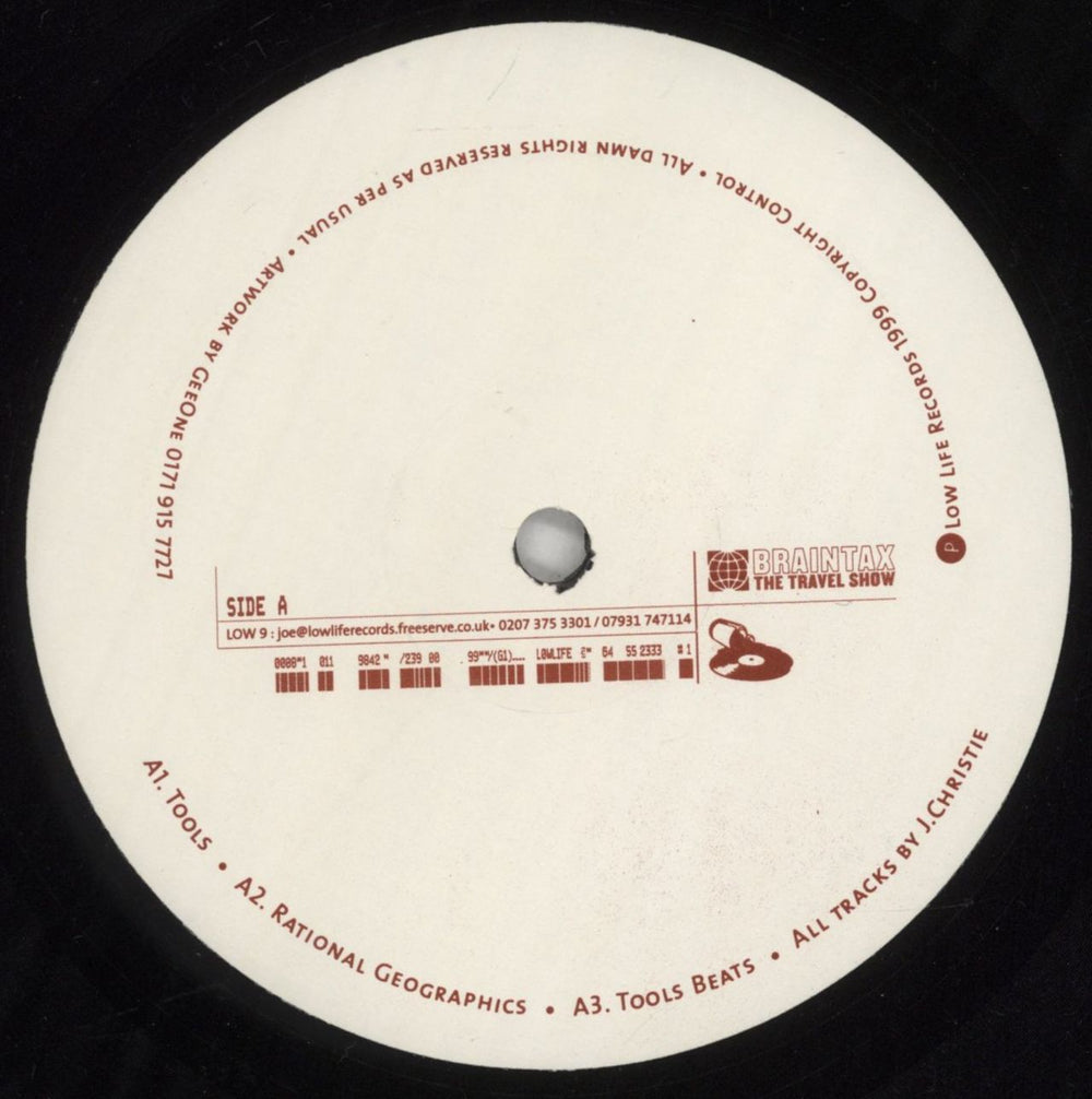 Braintax The Travel Show UK 12" vinyl single (12 inch record / Maxi-single) 7XD12TH854545