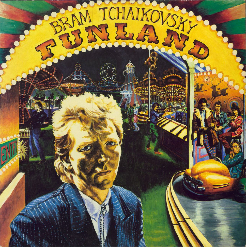 Bram Tchaikovsky Funland UK Promo vinyl LP album (LP record) SPART1164