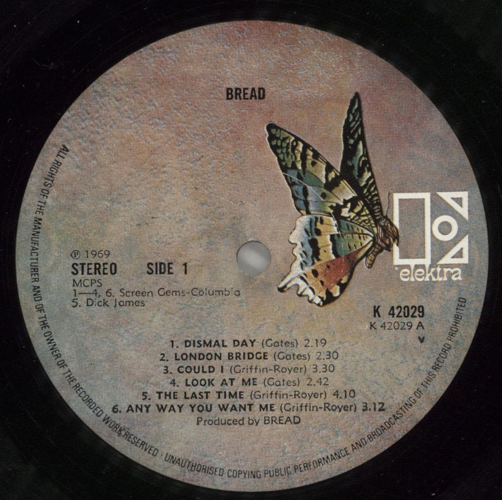 Bread Bread - Insert UK vinyl LP album (LP record) RDBLPBR865874