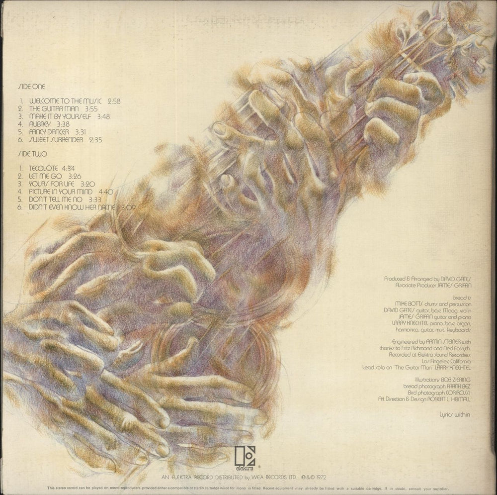 Bread Guitar Man + lyric inner UK vinyl LP album (LP record)