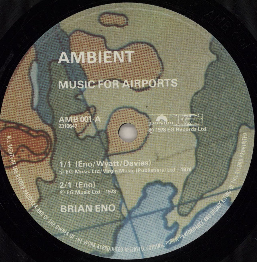 Brian Eno Ambient #1 Music For Airports + insert UK vinyl LP album (LP record) ENOLPAM285303