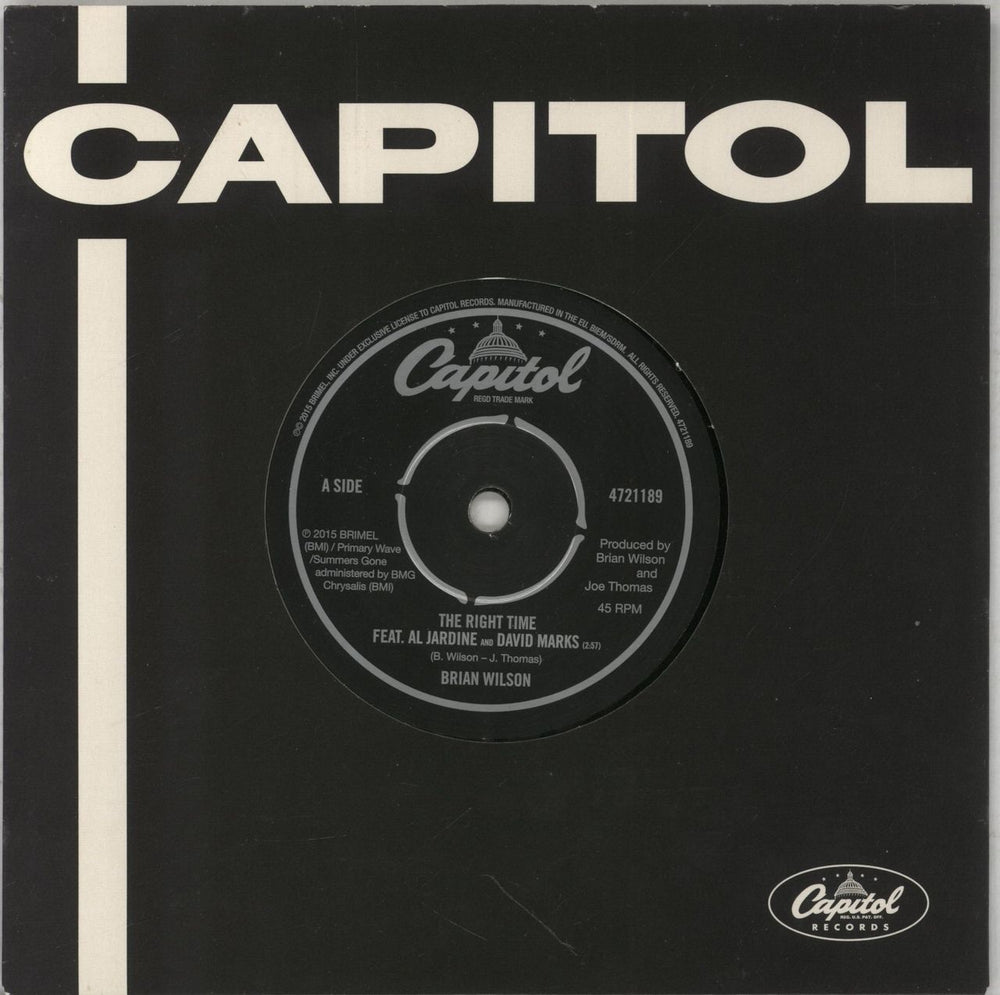 Brian Wilson The Right Time UK 7" vinyl single (7 inch record / 45) 4721189