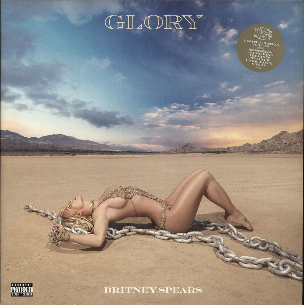 Britney Spears Glory - White Vinyl Expanded Edition UK 2-LP vinyl record set (Double LP Album) 19439-79376-1