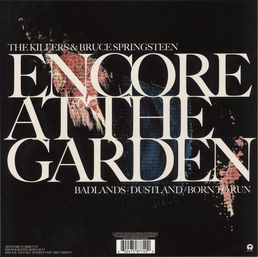 Bruce Springsteen Encore At The Garden - RSD25 UK 12" vinyl single (12 inch record / Maxi-single) 602475877400