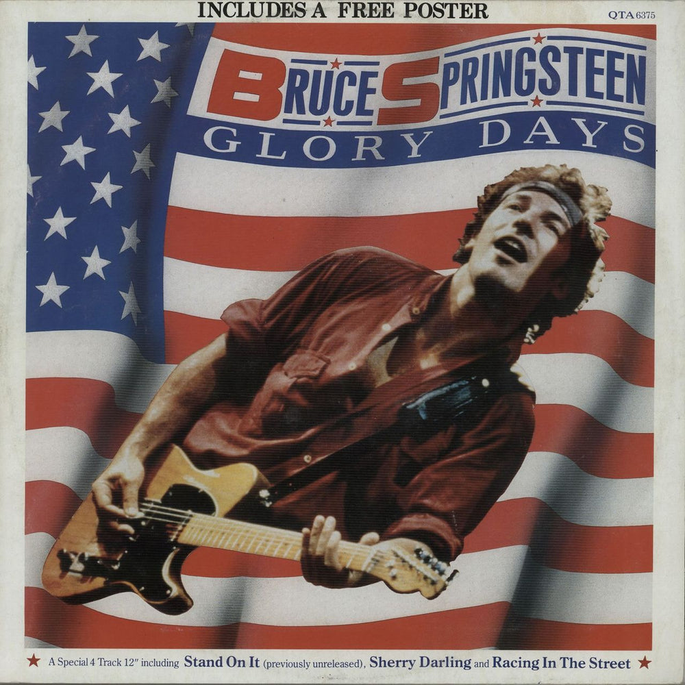 Bruce Springsteen Glory Days - Poster Sleeve UK 12" vinyl single (12 inch record / Maxi-single) QTA6375