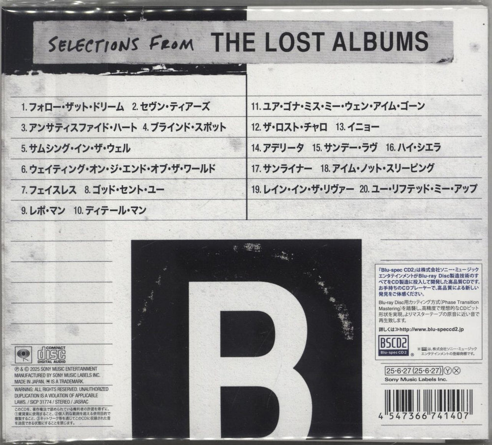 Bruce Springsteen Lost And Found | Selections From The Lost Albums - Blu-spec CD2 UK Blu-Spec CD 4547366741407