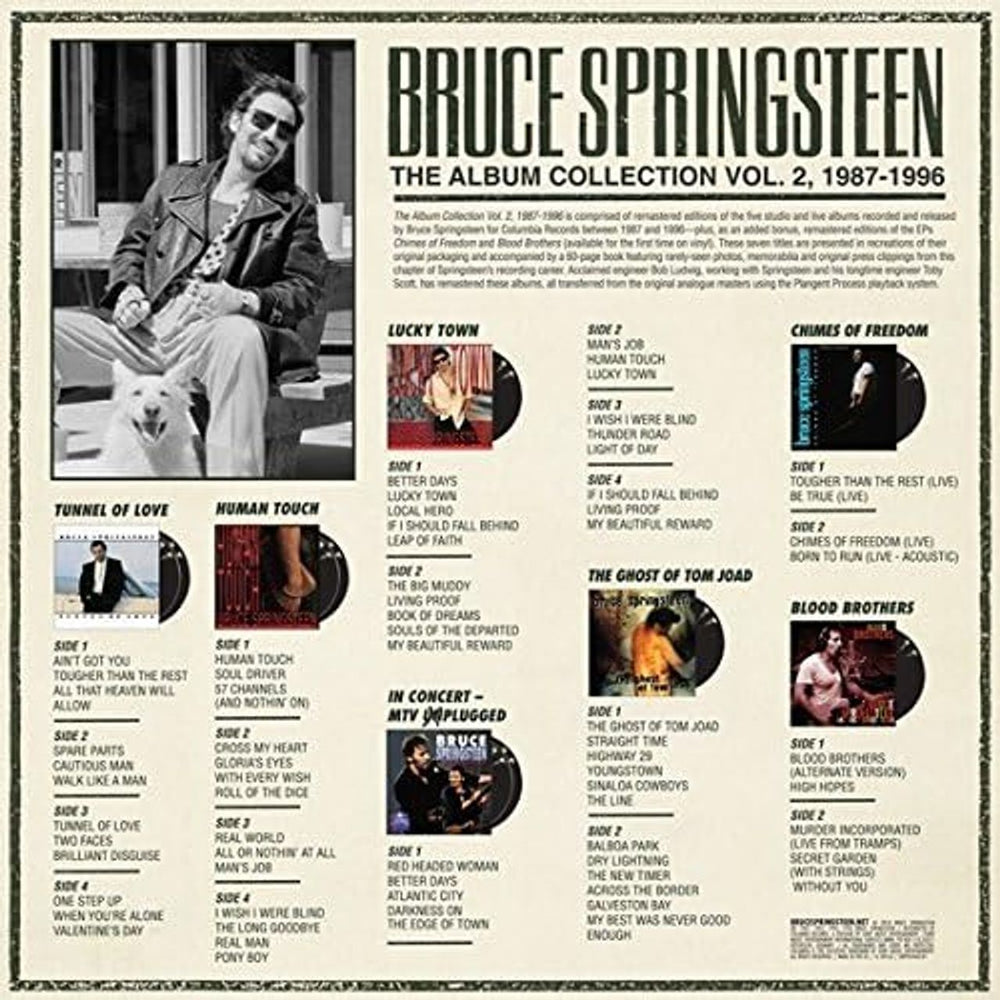 Bruce Springsteen The Album Collection Vol. 2, 1987-1996 - Deluxe 8LP+2EP Box Set - Sealed UK Vinyl Box Set 889854601812