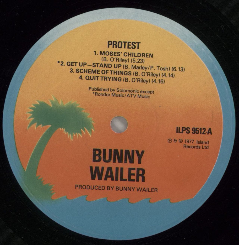 Bunny Wailer Protest UK vinyl LP album (LP record) BW8LPPR450744