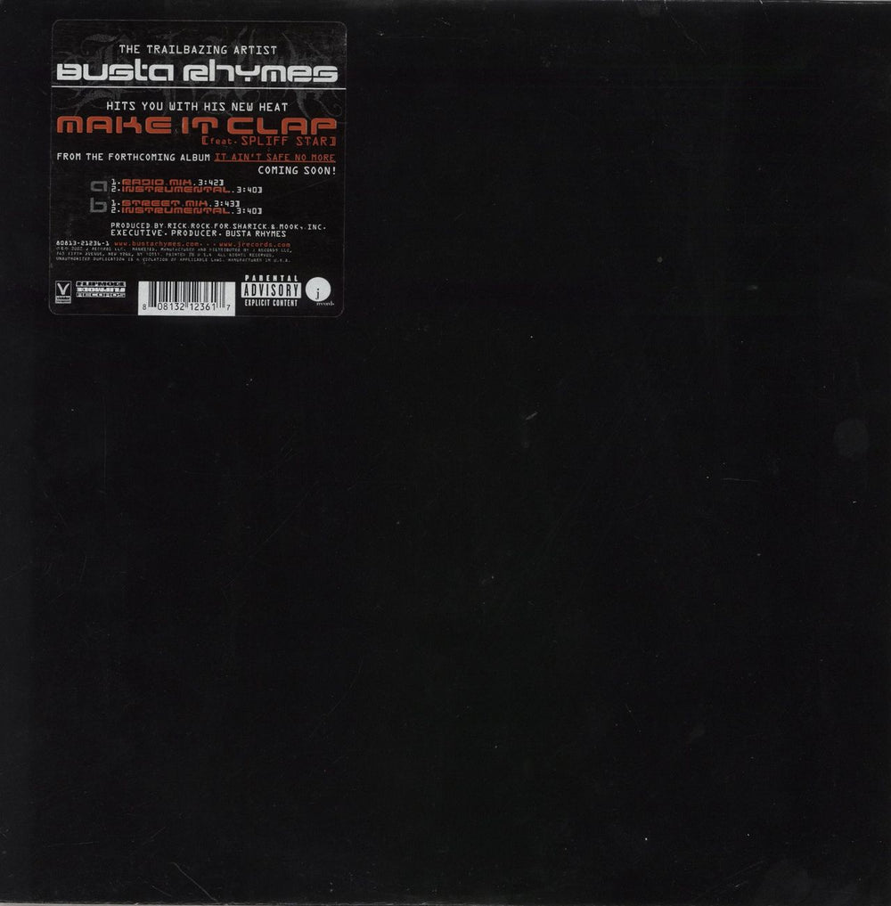 Busta Rhymes Make It Clap US 12" vinyl single (12 inch record / Maxi-single) 80813-21236-1