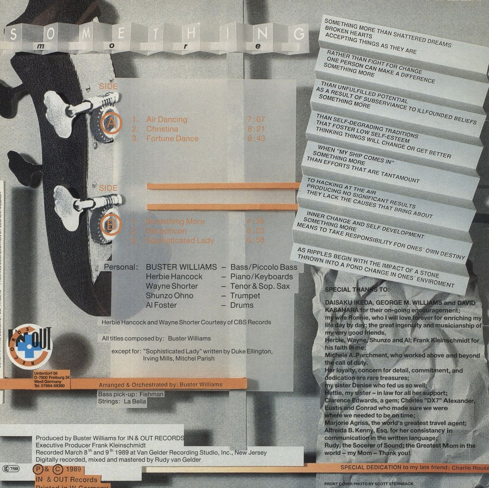 Buster Williams Something More German vinyl LP album (LP record)