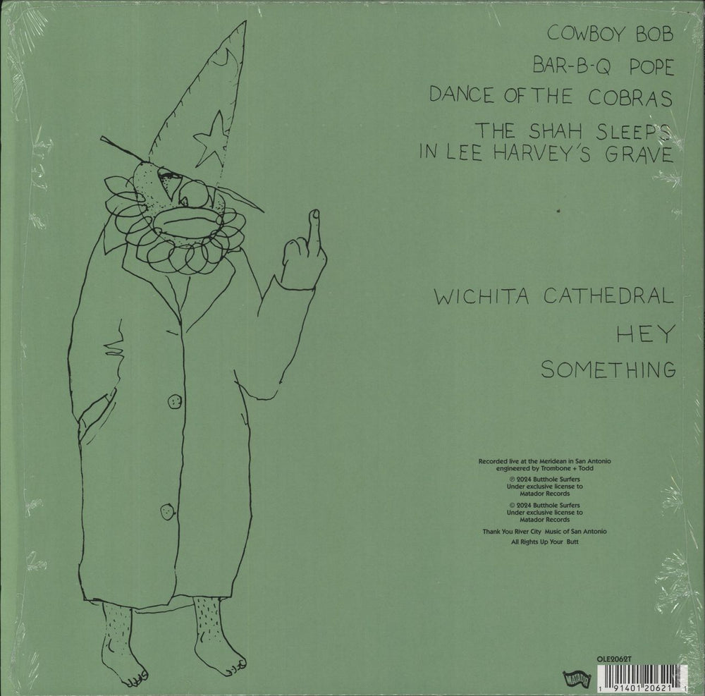 Butthole Surfers Live PCPPEP US vinyl LP album (LP record)