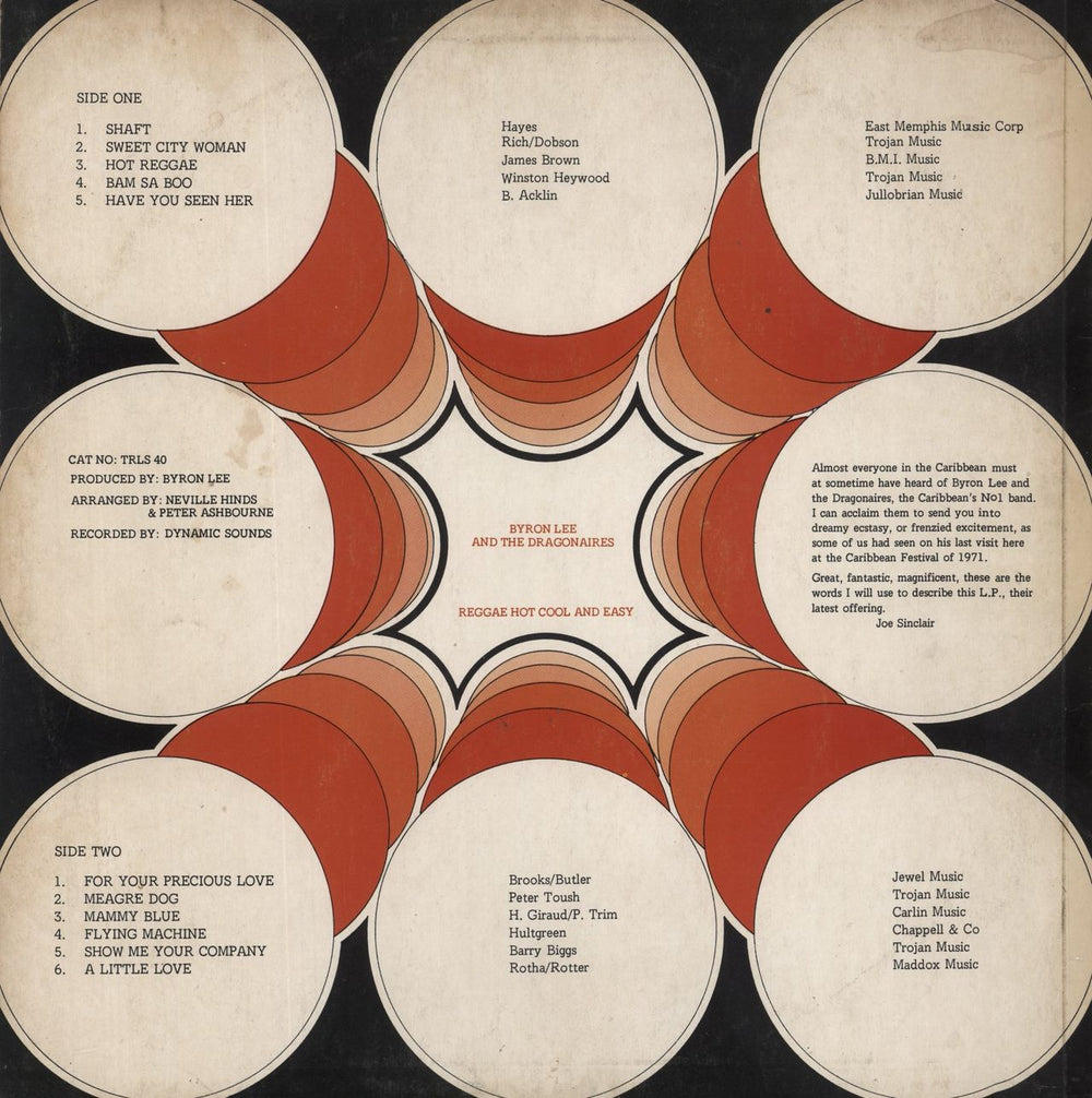 Byron Lee And The Dragonaires Reggay Hot Cool & Easy UK vinyl LP album (LP record)