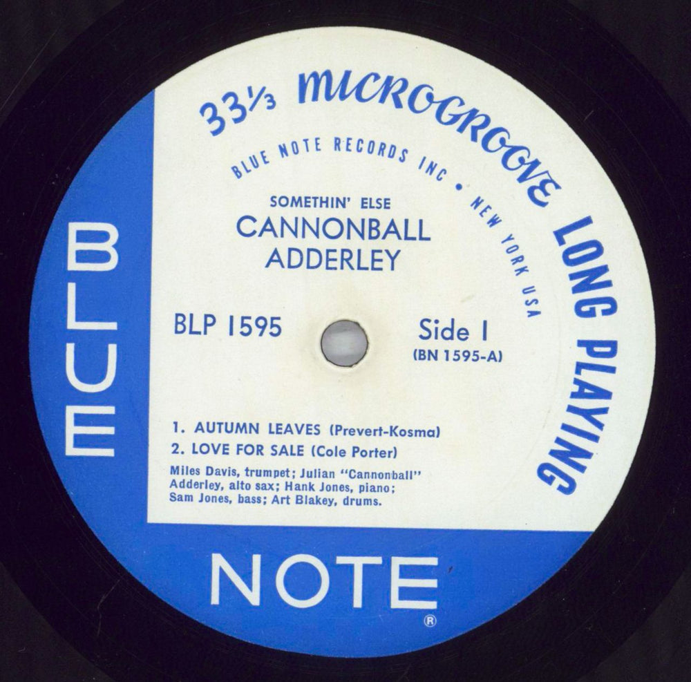 Cannonball Adderley Somethin' Else - New York Label US vinyl LP album (LP record) ERLLPSO388766