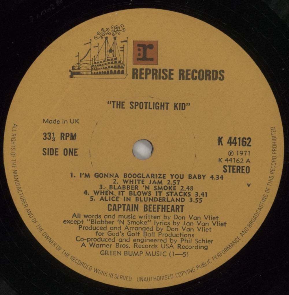 Captain Beefheart & Magic Band The Spotlight Kid + Lyric Insert - EX UK vinyl LP album (LP record) CPTLPTH70149