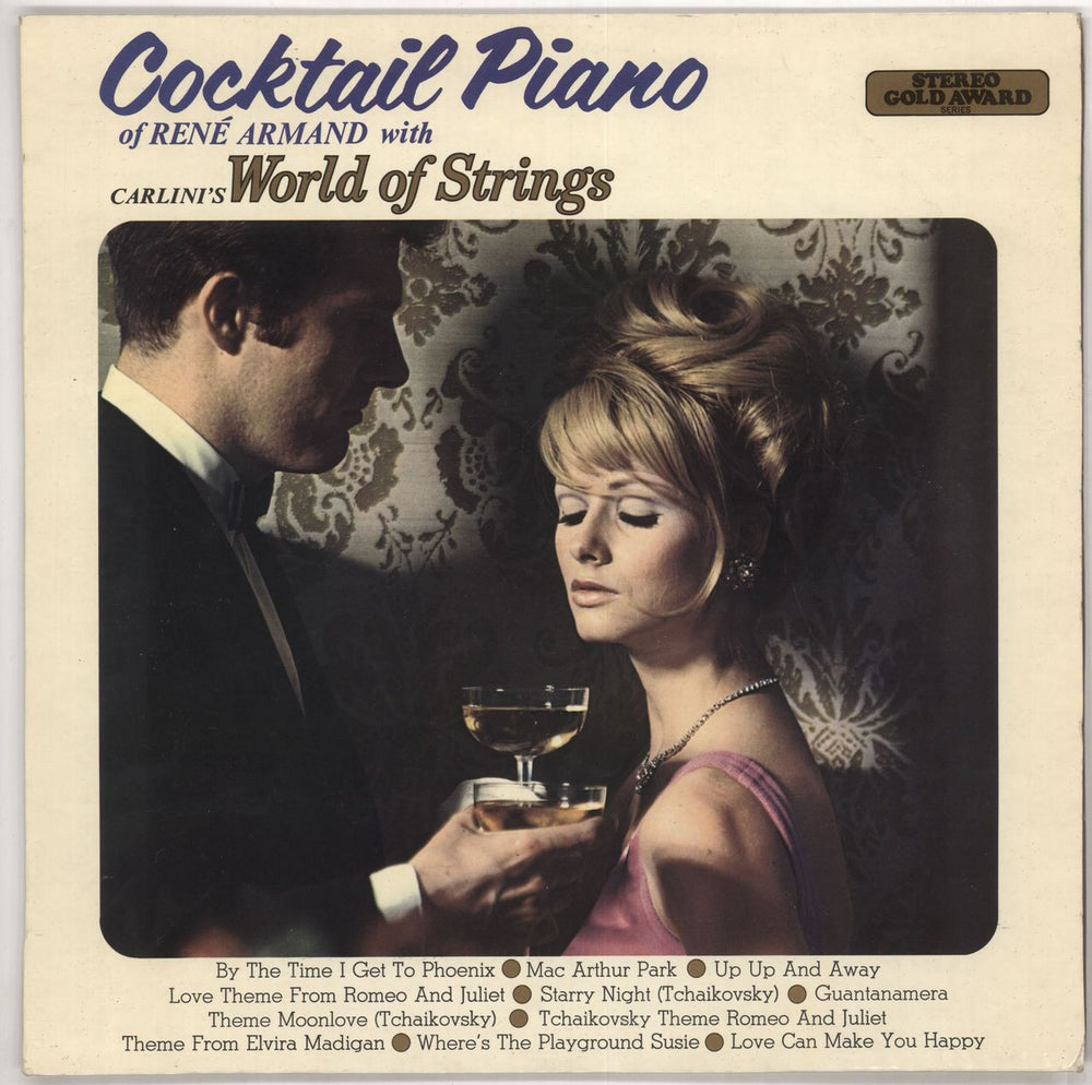 Carlini's World Of Strings Cocktail Piano UK vinyl LP album (LP record) MER313