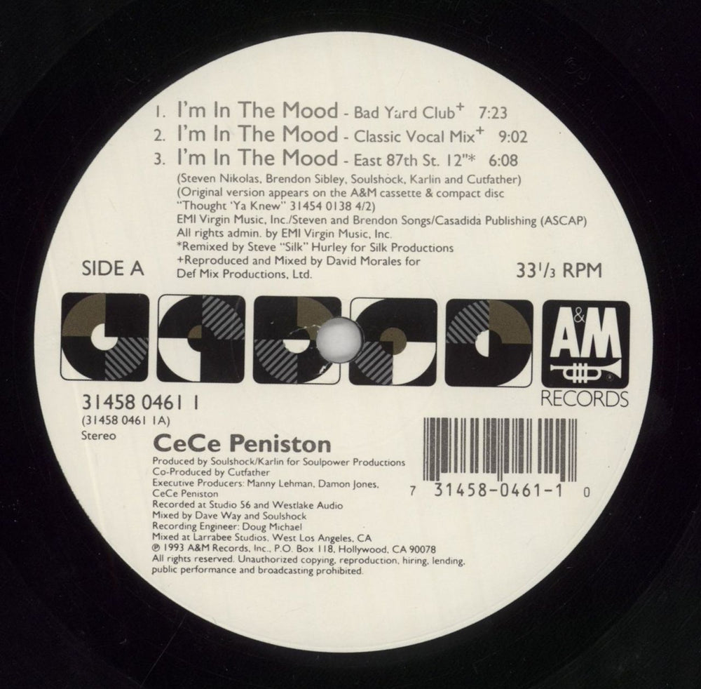 Ce Ce Peniston I'm In The Mood US 12" vinyl single (12 inch record / Maxi-single) CEC12IM854853