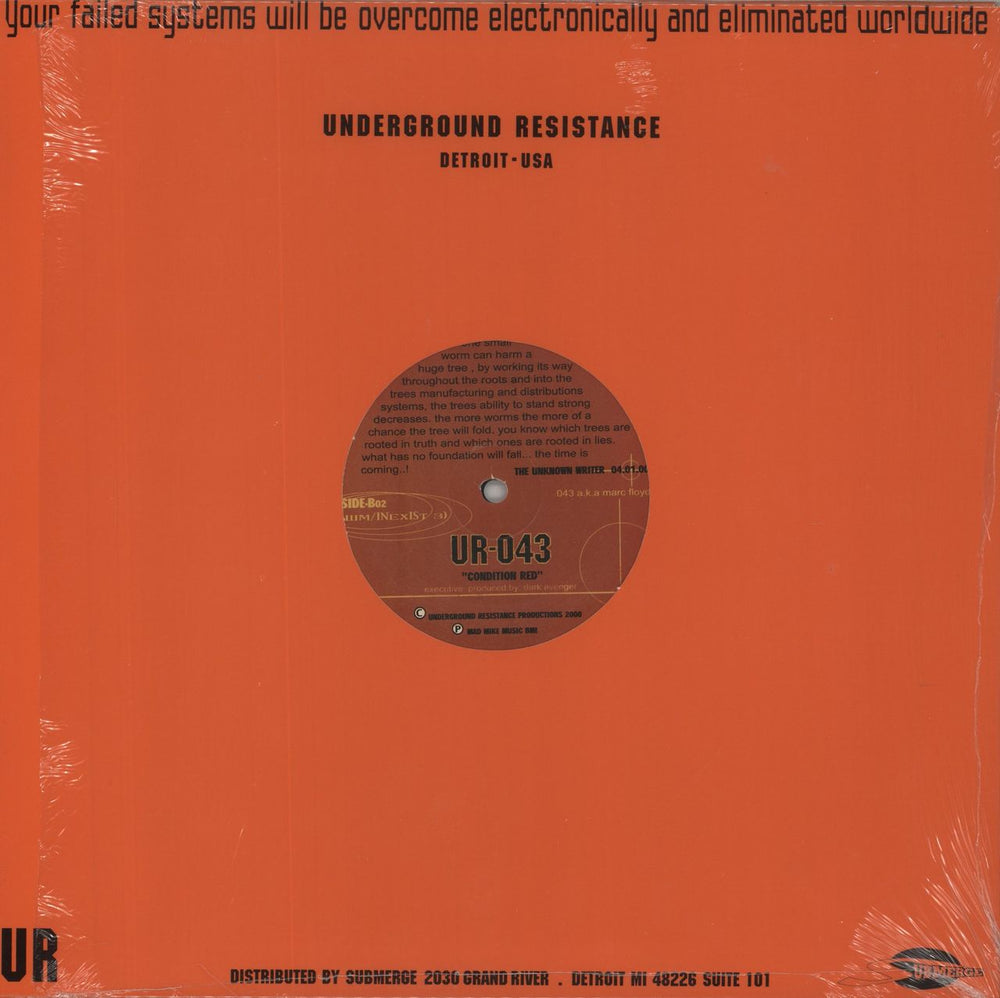 Chaos [Electro] Condition Red US 12" vinyl single (12 inch record / Maxi-single)