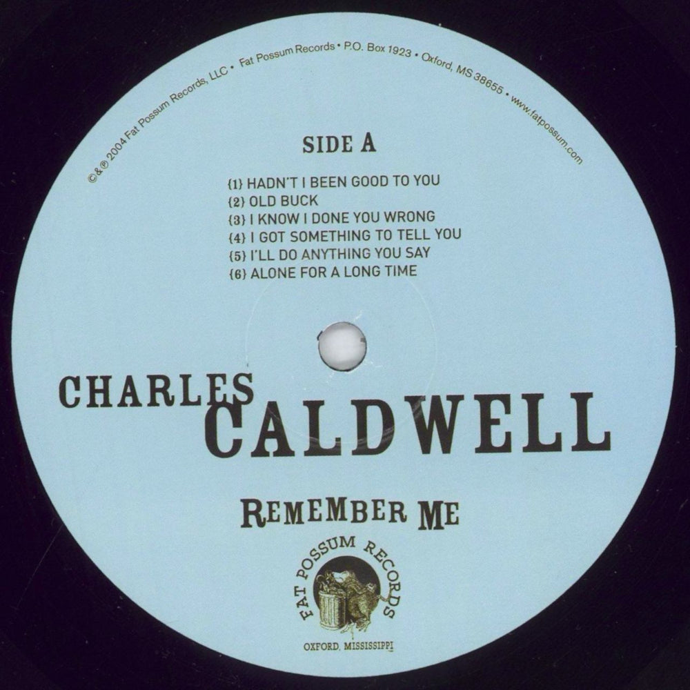 Charles Caldwell Remember Me US vinyl LP album (LP record) 7LBLPRE848723