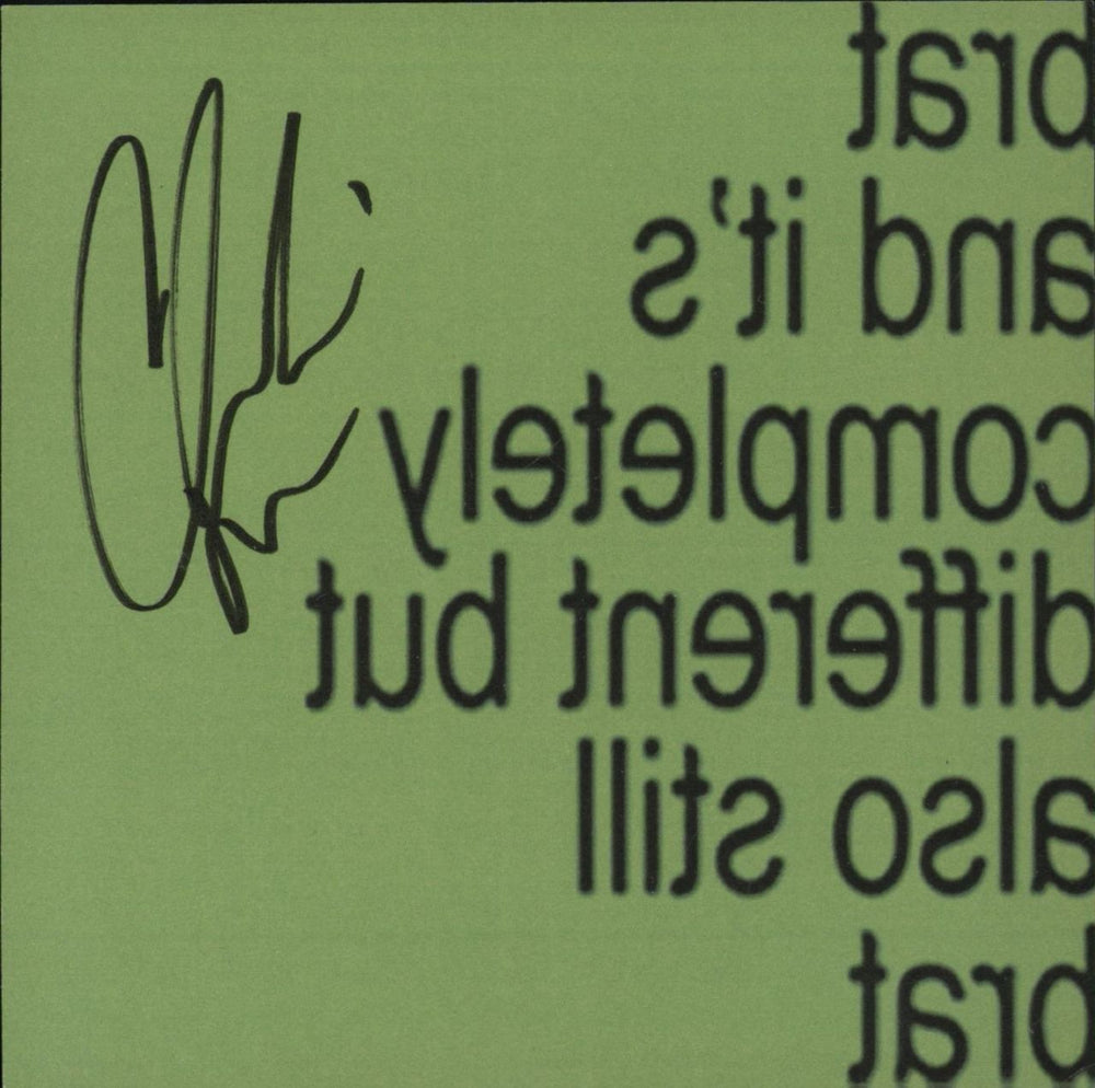 Charli XCX Brat And It's Completely Different But Also Still Brat - Milky Vinyl + Autographed Card - Sealed UK 3-LP vinyl record set (Triple LP Album) 075678603198