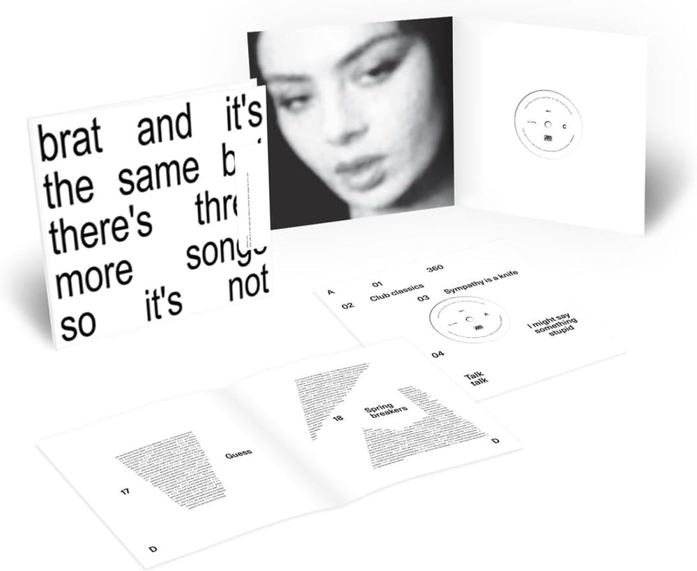 Charli XCX Brat And It's The Same But There's Three More Songs So It's Not - White Vinyl - Sealed UK 2-LP vinyl record set (Double LP Album) F7I2LBR859041