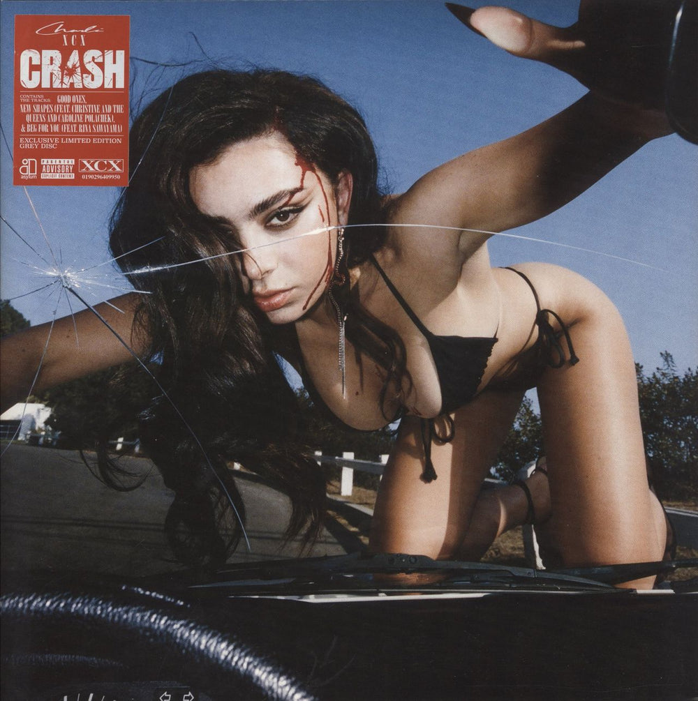 Charli XCX Crash - Exclusive Grey Vinyl UK vinyl LP album (LP record) 190296409950