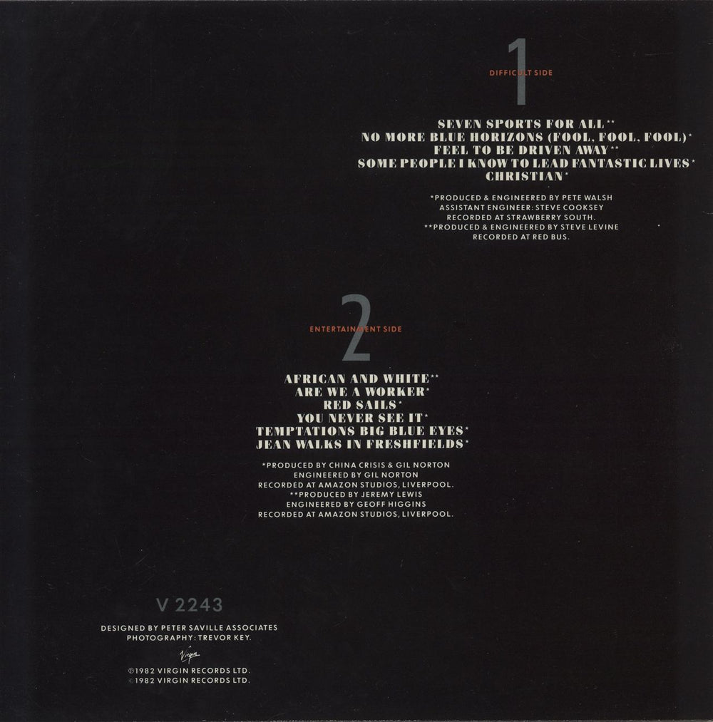 China Crisis Difficult Shapes & Passive Rhythms Greek vinyl LP album (LP record)