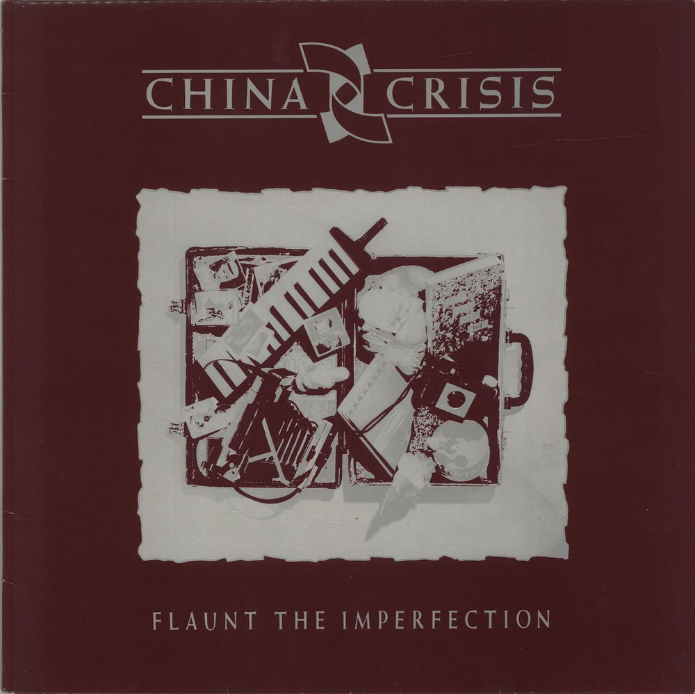 China Crisis Flaunt The Imperfection - Red P/S UK vinyl LP album (LP record) V2342