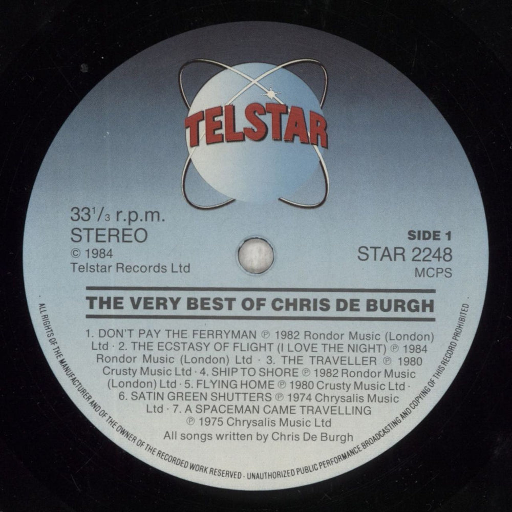 Chris De Burgh The Very Best Of Chris De Burgh UK vinyl LP album (LP record) BURLPTH371085