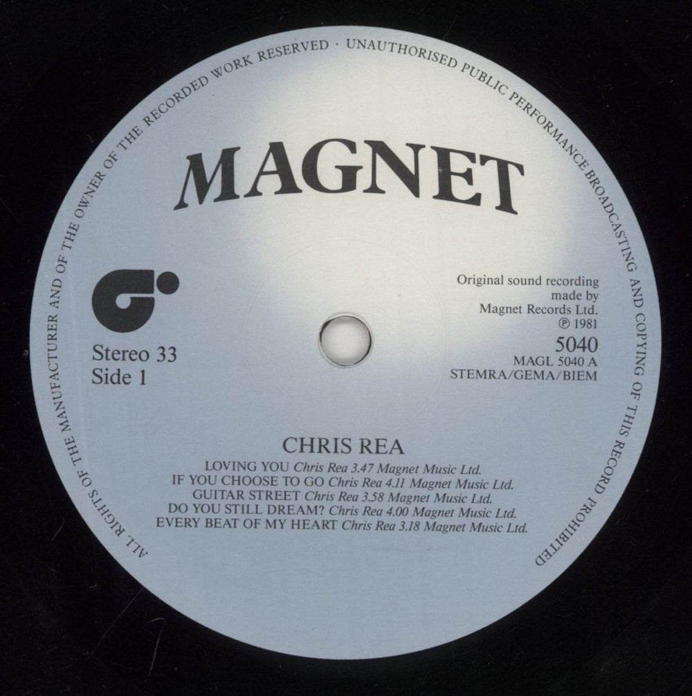 Chris Rea Chris Rea UK vinyl LP album (LP record) REALPCH863180