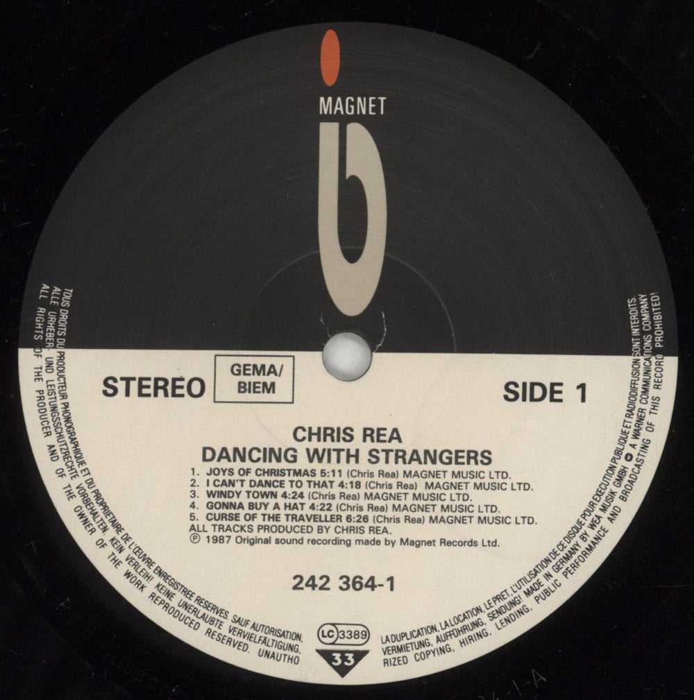 Chris Rea Dancing With Strangers UK vinyl LP album (LP record) REALPDA510714