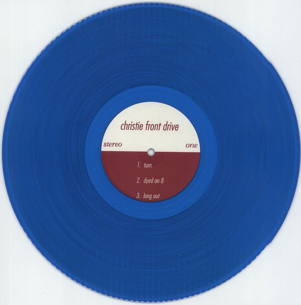 Christie Front Drive Christie Front Drive - Blue Vinyl US Promo vinyl LP album (LP record) D82LPCH879711
