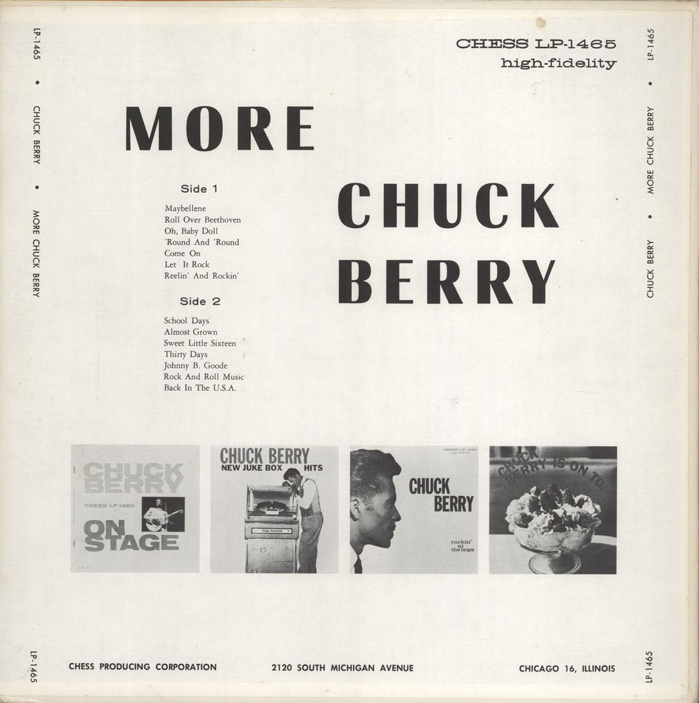 Chuck Berry More UK vinyl LP album (LP record)