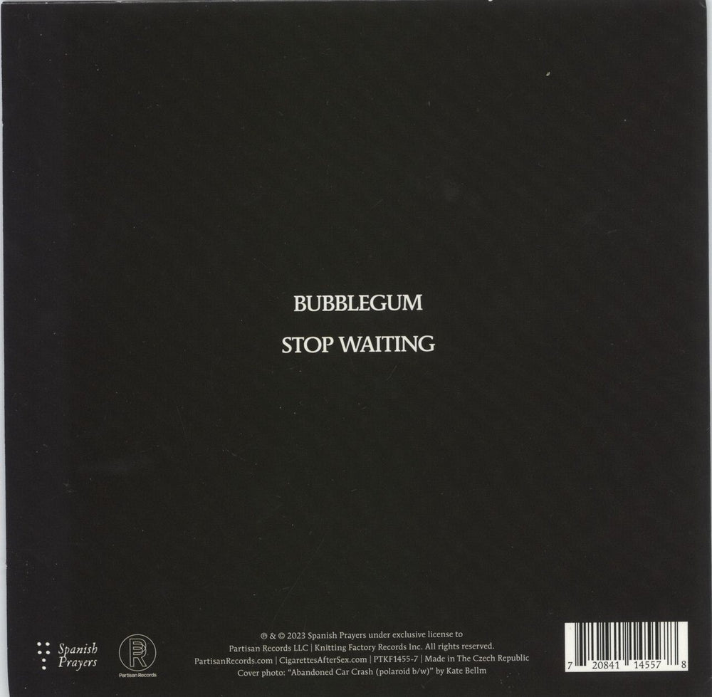 Cigarettes After Sex Bubblegum UK 7" vinyl single (7 inch record / 45) 720841145578