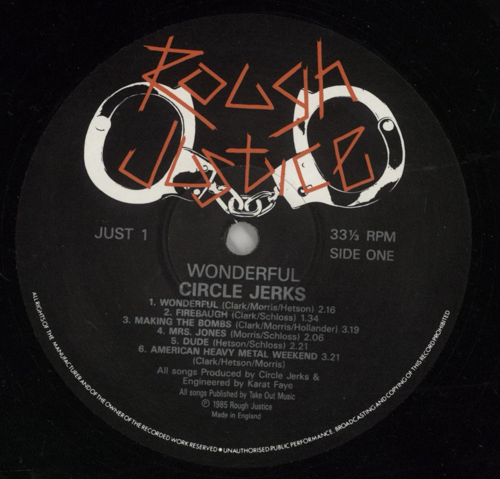 Circle Jerks Wonderful UK vinyl LP album (LP record) CIRLPWO590371
