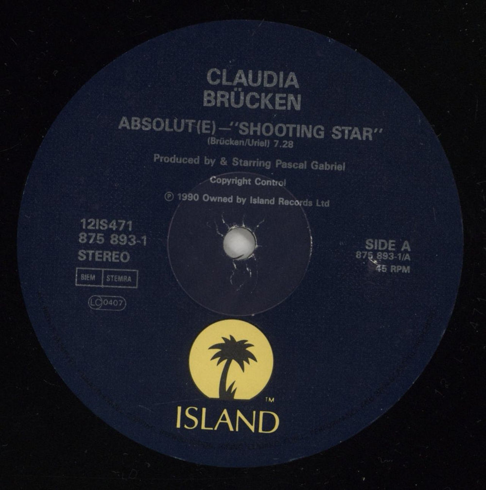 Claudia Brucken Absolute UK 12" vinyl single (12 inch record / Maxi-single) BRU12AB36431