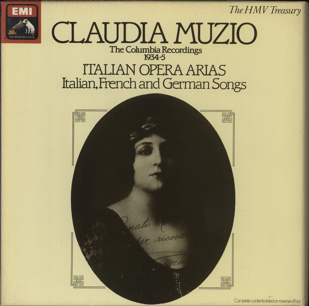 Claudia Muzio Italian Opera Arias - Italian, French And German Songs (The Columbia Recordings 1934-5) UK Vinyl Box Set EX2901633