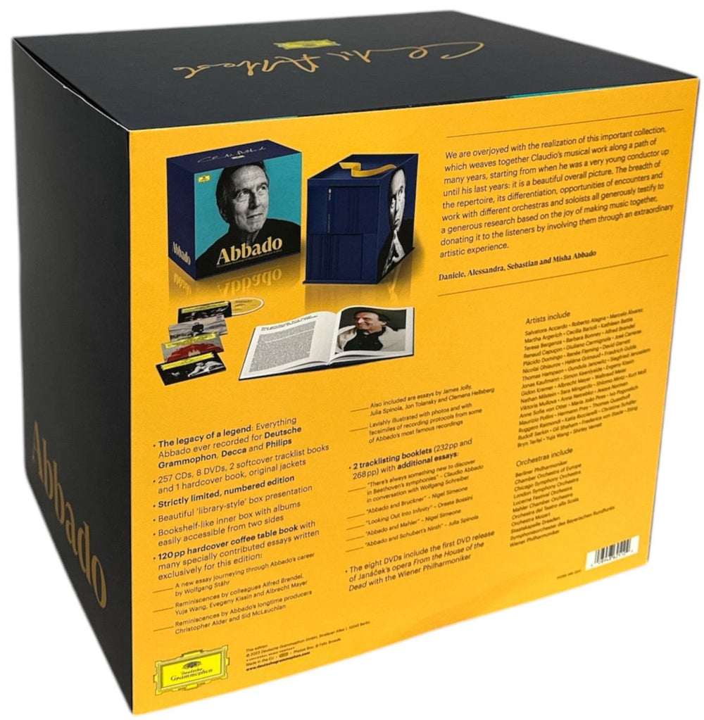 Claudio Abbado The Complete Recordings On Deutsche Grammophon & Decca German CD Album Box Set 028948625109