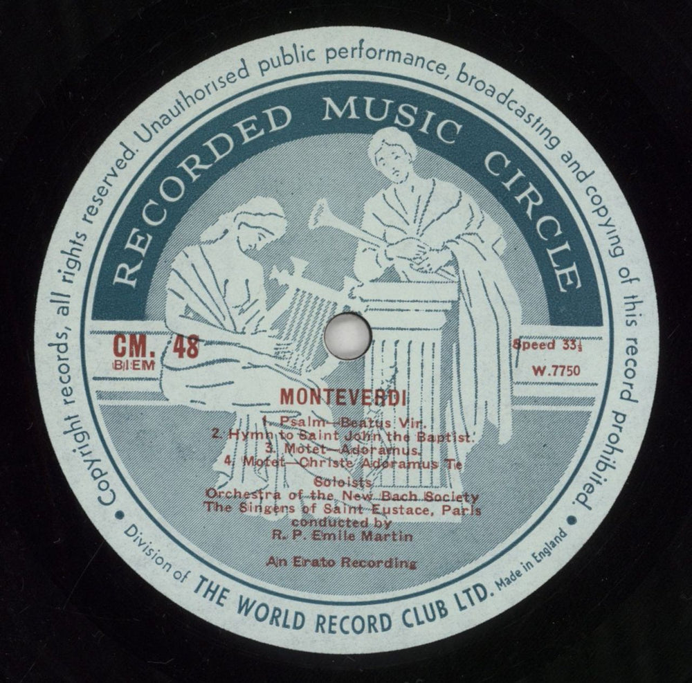 Claudio Monteverdi Monteverdi: Psalms And Anthems UK vinyl LP album (LP record) M88LPMO854810