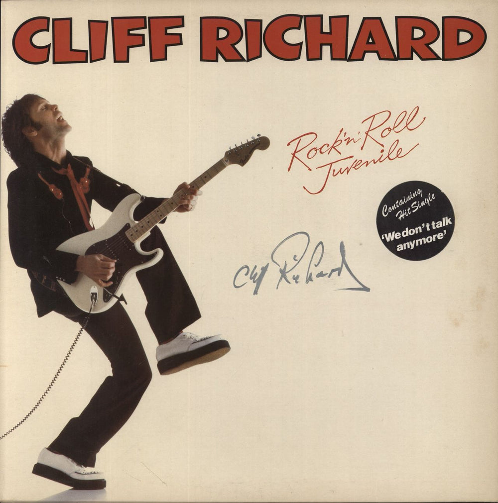 Cliff Richard Rock 'N' Roll Juvenile - Autographed UK vinyl LP album (LP record) EMC3307